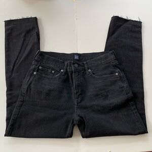 Gap black denim girlfriend jean